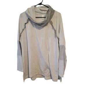 Cato Active Gray Cowl Neck Sweatshirt Size 22/24 Loungewear Athleisure